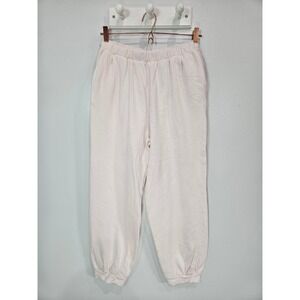 FSL Apparel Women Pale Pink French Terry Elastic Waist Jogger Sweatpants L